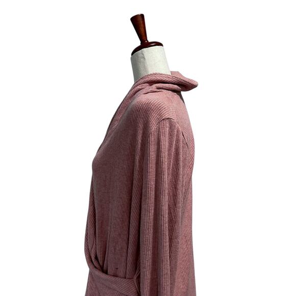 Lands End XL Sweater Women's Dusty Rose Sweater Cross Front Longsleeve (15) - Picture 7 of 10